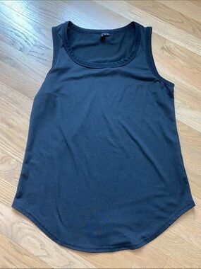 Automet S Everyday Black Scoop-Neck Tank Top